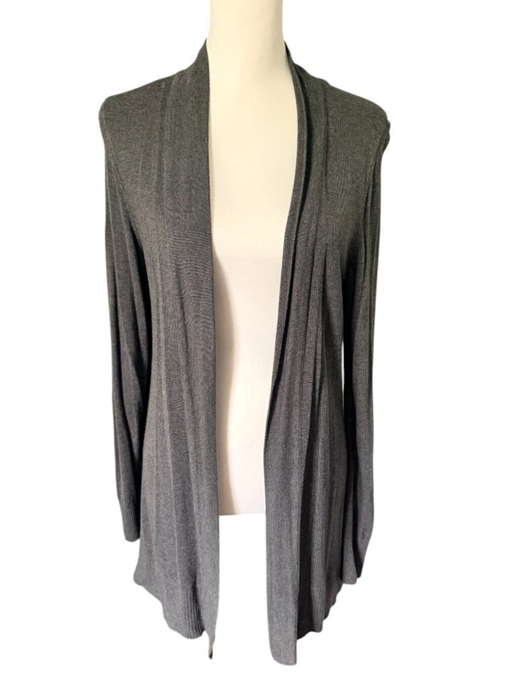 White House Black Market Dark Gray Cardigan Large